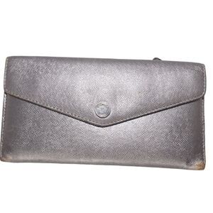 Michael Kors Metallic Gray Snap Wallet for Women